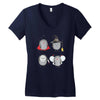 halloween hedgehogs Women's V-Neck T-Shirt