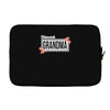 blessed grandma with flower white color Laptop sleeve