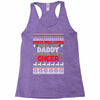 santa only comes once a year daddy is always here to cheer Racerback Tank