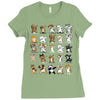 dabbing animals Ladies Fitted T-Shirt