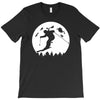 skiier moon moonlight silhouett T-Shirt