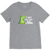 sad t rex V-Neck Tee