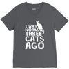 i was normal three cats ago lol funny cat V-Neck Tee