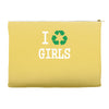 i recycle girls slogan text funny baseball jersey Accessory Pouches