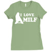 I Love Milf Ladies Fitted T-Shirt