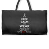 Keep Calm And Wear Grey (For Brain Cancer Awareness) Weekender Totes