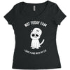 not today fam Women's Triblend Scoop T-shirt
