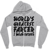 worlds greatest father i mean.. Zipper Hoodie