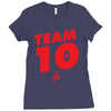 team 10 red Ladies Fitted T-Shirt