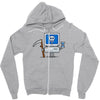 blue screen of death Zipper Hoodie