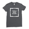 triple nerd score Ladies Fitted T-Shirt