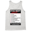 funny stag night checklist, ideal gift, christmas present Tank Top