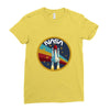Nasa  Blue White Yellow Color Ladies Fitted T-Shirt
