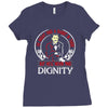 he might find a rabbit in there but hell never find dignity Ladies Fitted T-Shirt