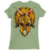 skull spartan Ladies Fitted T-Shirt