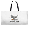 flippin awesome cooking greeting Weekender Totes