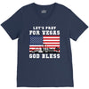 Lets Pray For Vegas, God Bless V-Neck Tee