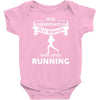 who loves running1 Baby Bodysuit