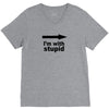 i'm with stupid V-Neck Tee