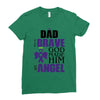 my dad was so brave god made him an angel Ladies Fitted T-Shirt