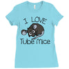 love tube mice Ladies Fitted T-Shirt