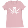 pirate skull sword music band metal biker guitar tee new Ladies Fitted T-Shirt
