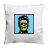 frankenstein pop art Throw Pillow