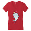 cute kawaii narwhals are cute Women's V-Neck T-Shirt