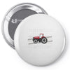 case ih red tractor boy comin' through Pin-back button