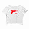 packing heat   i'm hot Crop Top