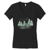 Camping Green Women's V-Neck T-Shirt