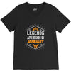 Legends are born in January V-Neck Tee