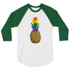 rainbow pineaplle 3/4 Sleeve Shirt