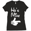he's mine she's mine Ladies Fitted T-Shirt