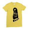 eat drink and be scary 2 Ladies Fitted T-Shirt