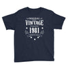 original parts vintage established 1981 perfectly aged Youth Tee