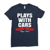 Plays With Cars Ladies Fitted T-Shirt