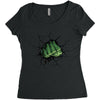 Hulk Fist Women's Triblend Scoop T-shirt
