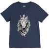 lion with crown V-Neck Tee