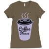 cool coffee please t shirt Ladies Fitted T-Shirt