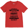 Super Cool Nanny Of A Freaking Awesome Granddaughter V-Neck Tee