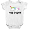 Unicorn Says Not Today Baby Bodysuit