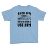 Back Off Crazy Gramps Afraid To Use Him Youth Tee