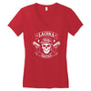 la coka nostra skull men Women's V-Neck T-Shirt