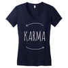 karma Women's V-Neck T-Shirt