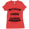 Super Cool Grandad Of A Freaking Awesome Grandson Ladies Fitted T-Shirt