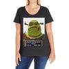 shrek mug shot funny Ladies Curvy T-Shirt