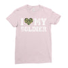i love my soldier regular camouflage Ladies Fitted T-Shirt