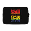 black lives matters, women's rights are human rights Laptop sleeve
