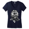 skull pilot Women's V-Neck T-Shirt